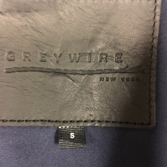 Greywire Navy Blue Coated Denim Jean Jacket Small - Picture 3 of 6